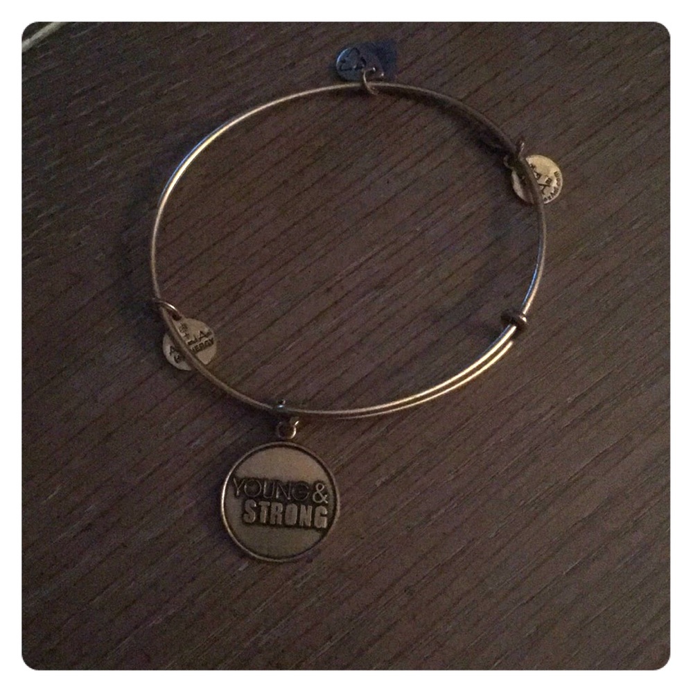Alex and Ani young & strong bangle in gold